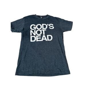 Level Apparel GOD'S NOT DEAD Tee T-shirt Tee Gray/green SZ M Men's